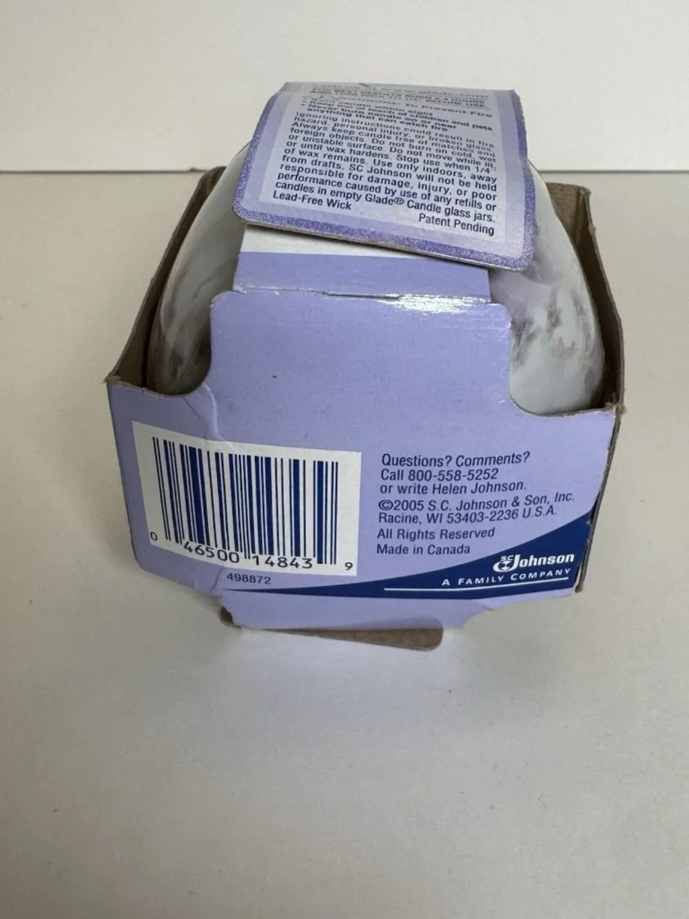 New Vintage 2005 Glade Candle Scents Discontinued Lavender Meadow 4 Oz Y2K New